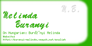 melinda buranyi business card